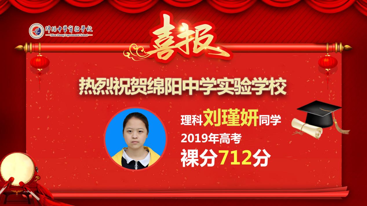 我校学子刘瑾妍2019年高考列全省理科第4名我校马伊雯同学斩获2018年